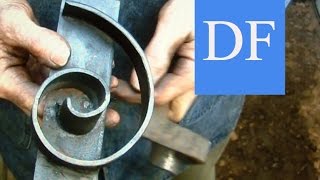 Blacksmithing Project  Forging a Small Scroll Form [upl. by Ahsoek]