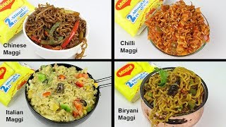 4 Most Unique Types Of Maggi  Biryani Maggi  Chilli Maggi  Chinese Maggi  Cheese Maggi [upl. by Jeanette]