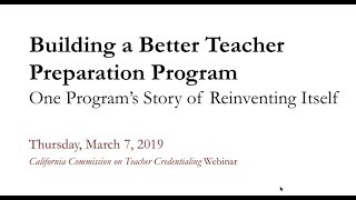 Building a Better Teacher Preparation Program [upl. by Analle355]