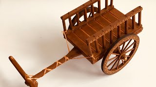 Making of a small wooden Bullock cart HHML [upl. by Jezrdna]