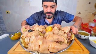 اكل باجة كراعين عجل وذيل ثور على الطريقة العراقية والمطاعم موكبانغ Iraqi Batcha Beef Feet amp Oxtail [upl. by Lenzi365]