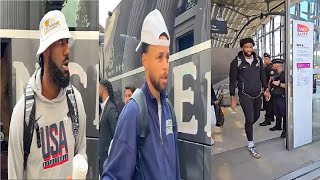 Lebron James and TeamUSA arrived in Frances Europe this afternoon  Olympics 2024 [upl. by Ehcnalb]