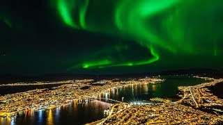 Aurora time lapse over Tromsø [upl. by Hpesojnhoj]