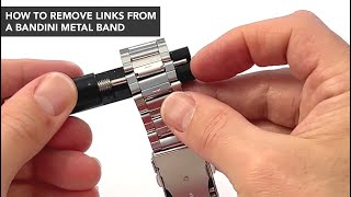 How To Remove Links from a Bandini Metal Watch Band [upl. by Jessabell728]