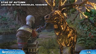 God of War Ragnarok  All Seasonal Stags Locations Guide A Stag For All Seasons Walkthrough [upl. by Sellma914]