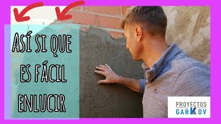 👀👀 FACIL ENLUCIR UNA PARED CON CEMENTO DIFERENTE QUE EL RESTO [upl. by Dorsy]