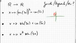 09B3 Beispiele für gerade und ungerade Funktionen [upl. by Enymzaj310]