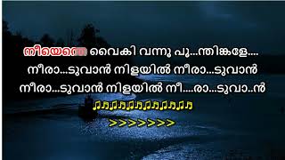 neeraduvan nilayil karaoke with lyrics malayalam  NEERADUVAN NILAYIL KARAOKE MALAYALAM KARAOKE [upl. by Yakcm963]