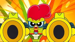 Chuck Chicken Power Up 🍭 The Candy Mech 🍬 Super ToonsTV [upl. by Kaliope]