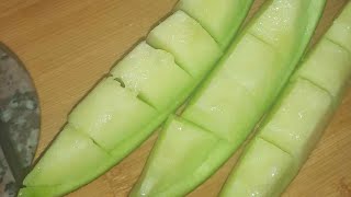 Please Support My Channel ❤ Peeling And Cutting GREEN WATERMELON 🍉 satisfy fruit cutting [upl. by Montgomery]