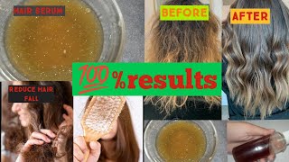 Powerful hair serum for hair growth😱Reduce hair fall in one week Magical Hair homemade hair serum [upl. by Mccullough]