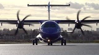 ✈ Flybe Purple Livery ATR72600 EIFMJ Taxi amp Departure From London Southend Airport [upl. by Lowrie]