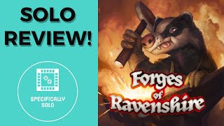 Forges of Ravenshire Board Game  Solo Review [upl. by Narod]