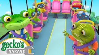 Gecko and Grandma Drive Bobby Bus  Geckos Garage  Trucks For Children  Cartoons For Kids [upl. by Galang]