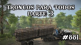 troncos para todos parte 3  SnowRunner T1 881 [upl. by Aennaej]