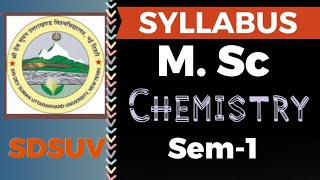 M Sc Chemistry First Semester Syllabus amp Books 2024  Sri Dev Suman Uni  Revised Syllabus SemI [upl. by Awad]