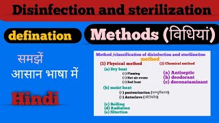 Disinfection amp Sterilization in hindi its method विधियां  microbiologyGnm  bsc nursing [upl. by Baskett]