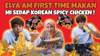 FIRST TIME MAKAN MI SEDAAP KOREAN SPICY CHICKEN [upl. by Buchanan801]