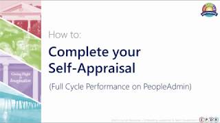 How to Complete Your SelfAppraisal Employee [upl. by Arannahs]