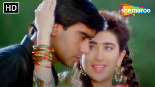 Mere Dil Ko Qarar Aa Jaaye  Jigar 1992  Karishma Ajay D Sadhana Sargam  Udit Narayan Hit Song [upl. by Blim]