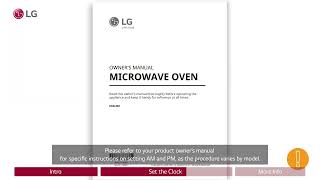 LG Microwave How To Set The Clock On An LG Microwave Oven [upl. by Hubert202]