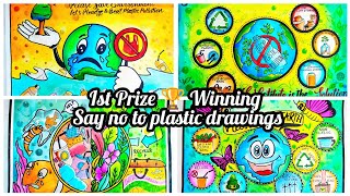 Beat Plastic Pollution DrawingStop Plastic Poster Chart project  Ban plasticEnvironment Drawing [upl. by Embry246]