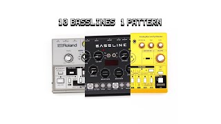 10 Basslines 1 Pattern [upl. by Nemzzaj358]