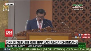 DPR RI Setujui RUU HPP Jadi Undang Undang [upl. by Dnalram]