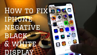 How to fix iphone negative black amp white display smart Invert amp Classic Invert Settings to normal [upl. by Pietra]