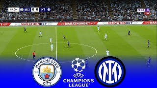 LIVE 🔴 Manchester City vs Inter  UEFA Champions League 20242025 Matchday 1  eFootball Gameplay [upl. by Jordain764]