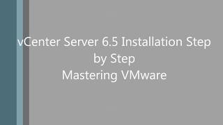 vCenter Server Installation Step by Step [upl. by Enirehtahc]