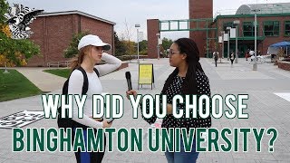 Why Did You Choose Binghamton University  Asking Binghamton Unviersty Students [upl. by Adriena]