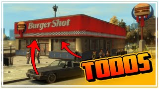 GTA 4 Visitando todos los “Burger Shot” del mapa [upl. by Ecirtaeb]