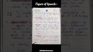 Figure of Speech 🌟🔥✅️📒  english englishliterature SubjectLearners [upl. by Janek538]