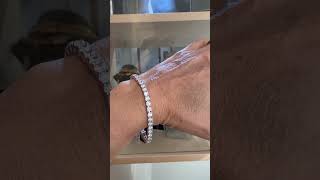 14K White Gold Tennis Bracelet with 95ct 38mm LabGrown Diamonds EF VVS Clarity [upl. by Preston1]