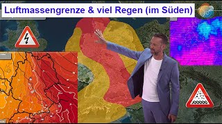 Luftmassengrenze amp viel Regen rund um den Alpenraumnördlichen Mittelmeerraum Gewitter amp Taupunkte [upl. by Aubrette952]