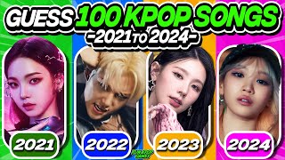 ULTIMATE KPOP QUIZ GUESS 100 KPOP SONGS FROM 2021 TO 2024  FUN KPOP GAMES 2024 [upl. by Yaffit]