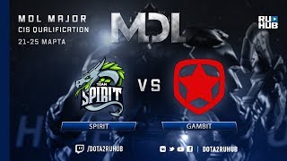 Spirit vs Gambit MDL CIS game 2 4ce [upl. by Brittany982]