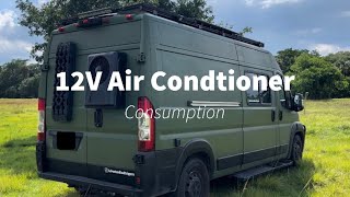 12v Air Conditioner Consumption watts at different temperatures [upl. by Affra]