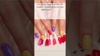 Embrace Multicolored Nails and BeachInspired Summer Style [upl. by Ahsyekat979]