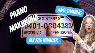 Paano Maglagay ng MV File Number sa Ating Temporary plate [upl. by Hauhsoj]