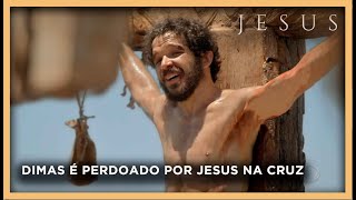 Dimas é perdoado por Jesus na cruz  NOVELA JESUS [upl. by Solly]