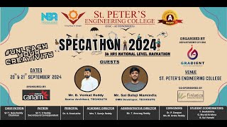 St Peters Engineering College SPECATHON2024 Organized by Department of CSM [upl. by Ssirk]