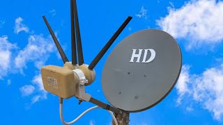 How to make a HD digital antenna for smart tv using old LNB [upl. by Ardnuat]