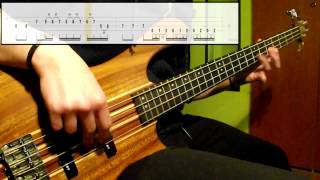 Muse  Sunburn Bass Cover Play Along Tabs In Video [upl. by Ilario283]