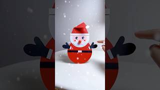 Easy Origami  Create a Super Fun and Swinging Santa Claus in 20 Seconds [upl. by Guimond]