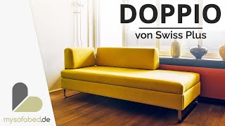 DOPPIO Schlafsofa  Doppelliege mit Lattenrost von Swiss Plus  mysofabedde [upl. by Jackelyn]