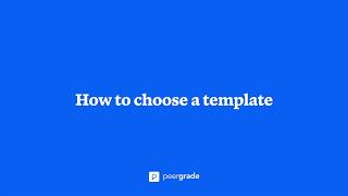 How to choose a template [upl. by Anaher]