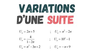 Suites  Sens de variations  monotonie dune suite [upl. by Ahsote772]