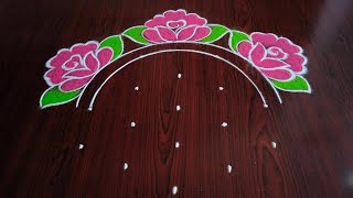 Traditional Sankranti Special kolam 53 dots  Simple Pongal Kolam [upl. by Inalawi]